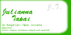 julianna tapai business card